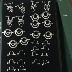 Sterling silver nipple rings